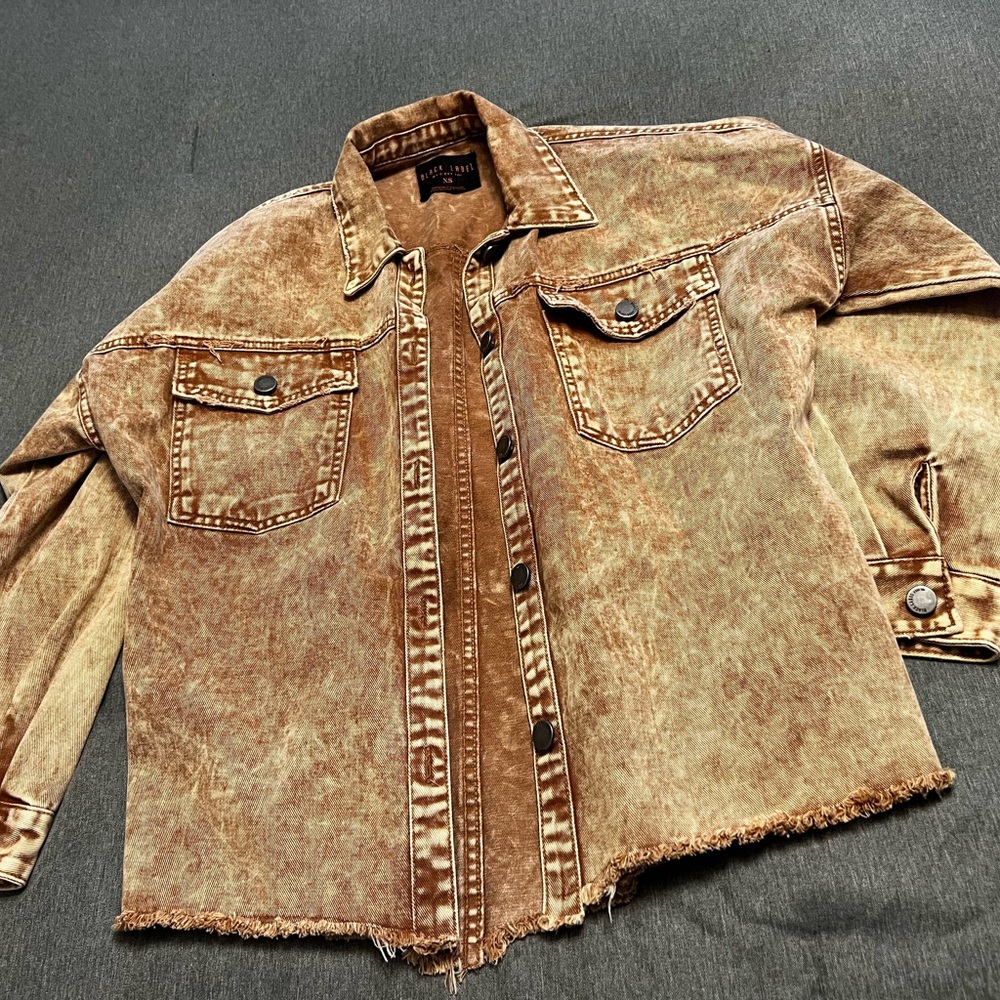 Distressed Brown/Rust Denim Jacket - Picture 4 of 4